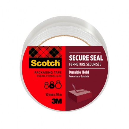Taśma pakowa scotch secure seal, 50mm, 50m, transparentna