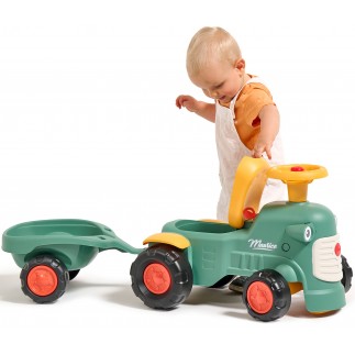 Falk traktorek baby maurice zielony vintage z przyczepką od 1 roku