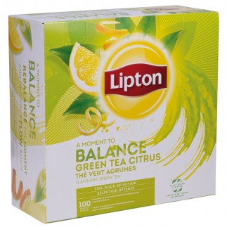 Herbata lipton green tea, citrus, 100 torebek
