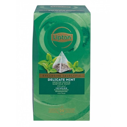 Herbata lipton, piramidki, exclusive selection, mięta, 25 torebek