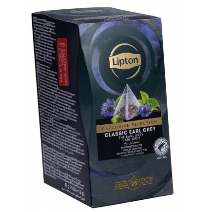 Herbata lipton, piramidki, exclusive selection, earl grey, 25 torebek