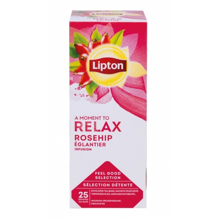 Herbata lipton relax, dzika róża, 25 torebek