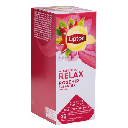Herbata lipton relax, dzika róża, 25 torebek