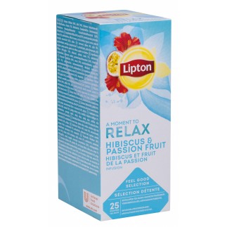 Herbata lipton relax, hibiskus marakuja, 25 torebek