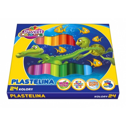 Plastelina sweet colours, okrągła, 24 kolory