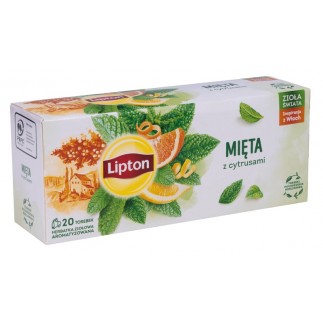Herbata lipton mięta z cytrusami, 20 torebek