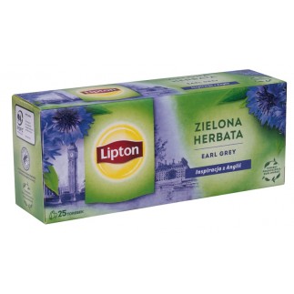 Herbata lipton earl grey, zielona, 25 torebek