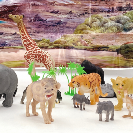 Woopie zestaw figurki zwierzęta safari 34 szt.