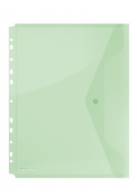 Teczka kopertowa DONAU zatrzask, PP, A4, 200mikr., z europerforacją, zielona