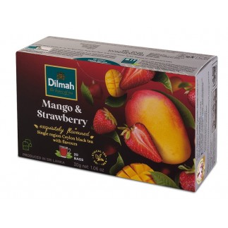Herbata dilmah, mango i truskawki, 20 torebek