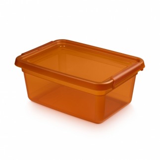 Pojemnik do przechowywania moxom basestore color, 12,5l, amber, transparentny pomarańczowy