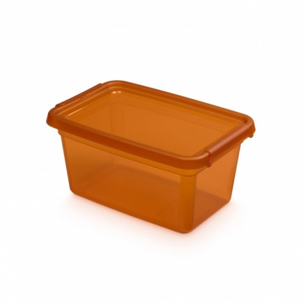 Pojemnik do przechowywania moxom basestore color, 4,5l, amber, transparentny pomarańczowy