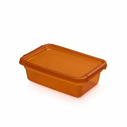 Pojemnik do przechowywania moxom basestore color, 3l, amber, transparentny pomarańczowy