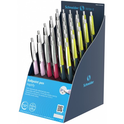 Display długopisów automatycznych schneider haptify, m, 30 szt., mix kolorów