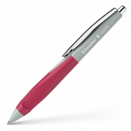 Długopis automatyczny schneider haptify, m, szaro-purpurowy