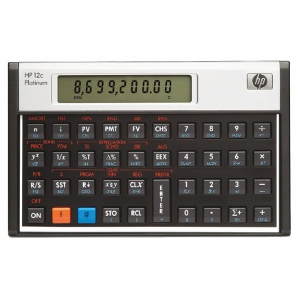 Kalkulator finansowy hp-12c plat/int, 130 funkcji, 129x80x15mm, czarny