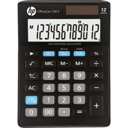 Kalkulator biurowy hp-oc 100 ii/int bx, 12-cyfr. wyświetlacz, 147x103x28mm, czarny
