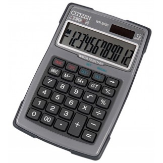 Kalkulator wodoodporny citizen wr-3000, 152x105mm, szary