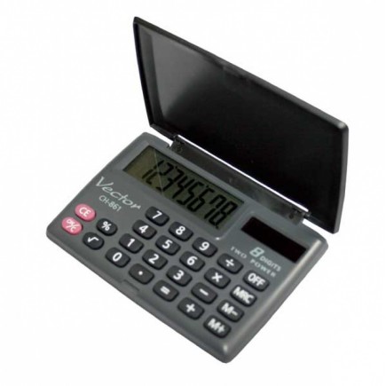 Kalkulator kieszonkowy vector kav ch-861, 8-cyfrowy, 87x58mm, czarny