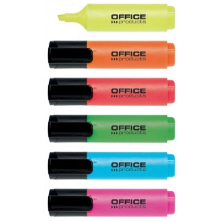 Zakreślacz office products, 2-5mm (linia), 6szt., mix kolorów