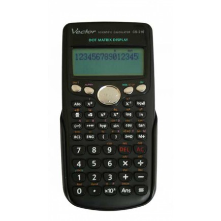 Kalkulator naukowy vector kav cs-210, 249 funkcji, 87x169mm, czarny