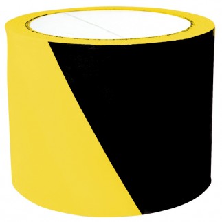 Taśma ostrzegawcza, 75mm, 100m, żółto-czarna