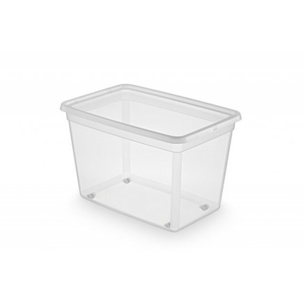 Pojemnik do przechowywania moxom basestore box, na kółkach, 60l, (580 x 390 x 350mm), transparentny