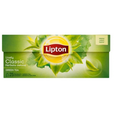 Herbata lipton green tea, 25 torebek, zielona, klasyczna