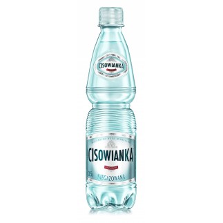 Woda cisowianka, niegazowana, butelka plastikowa, 0,5l - 12 szt
