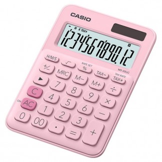 Kalkulator biurowy casio ms-20uc-pk-b, 12-cyfrowy, 105x149,5mm, różowy