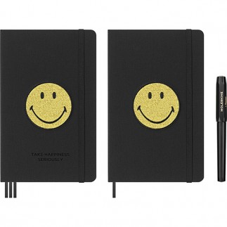 Zestaw moleskine, notatnik + długopis + planner positivity smiley