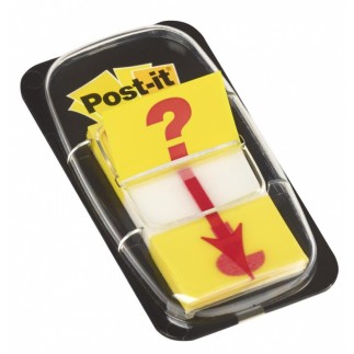 Zakładki indeksujące post-it® z nadrukiem „znak zapytania” (680-32r), pp, 25,4x43,2mm, 50 kart.