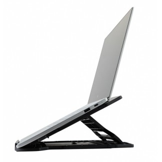 Podstawa pod laptopa z obrotowym podłożem q-connect, 25,5 x 2,2 x 28 cm, czarna