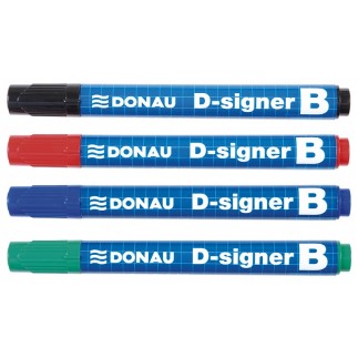 Marker do tablic donau d-signer b, okrągły, 2-4mm (linia), czarny - 10 szt