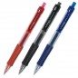 Długopis automatyczny żelowy q-connect 0,5mm (linia), czerwony - 12 szt