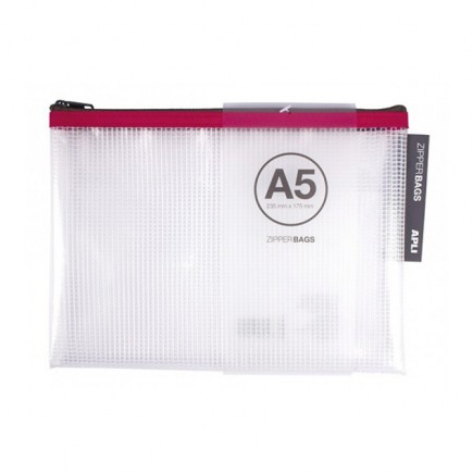 Torebka apli zipper bag, a5, 235x175 mm, mix kolorów - 20 szt