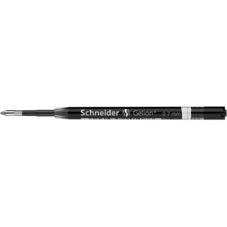Wkład gelion+ do długopisu schneider, format g2, czarny - 10 szt