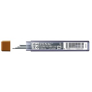 Grafity do ołówków penac 0,5mm, hb, zawieszka, 12 szt.