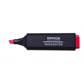 Zakreślacz fluorescencyjny office products, 1-5mm (linia), czerwony - 10 szt