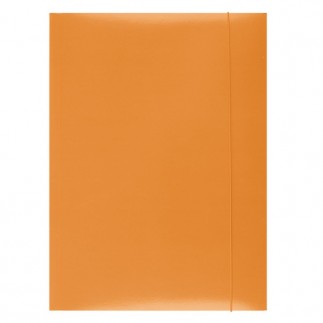 Teczka z gumką office products, karton, a4, 300gsm, 3-skrz., pomarańczowa