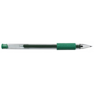 Długopis żelowy donau z wodoodpornym tuszem 0,5mm, zielony - 12 szt