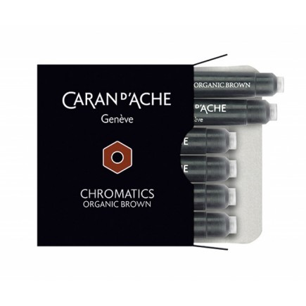 Naboje caran d'ache chromatics organic brown, 6szt., brązowe