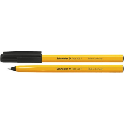 Długopis schneider tops 505, f, czarny - 50 szt