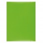 Teczka z gumką office products, karton/lakier, a4, 350gsm, 3-skrz., zielona