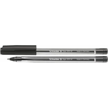 Długopis schneider tops 505, m, czarny - 50 szt