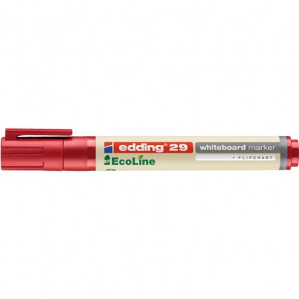 Marker do tablic e-29 edding ecoline, 1-5 mm, czerwony - 10 szt