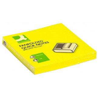 Bloczek samoprzylepny q-connect brilliant z-notes, 76x76mm, 100 kart., neon, żółty