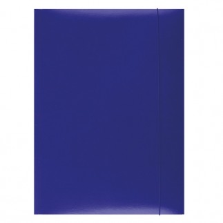 Teczka z gumką office products, karton, a4, 300gsm, 3-skrz., niebieska