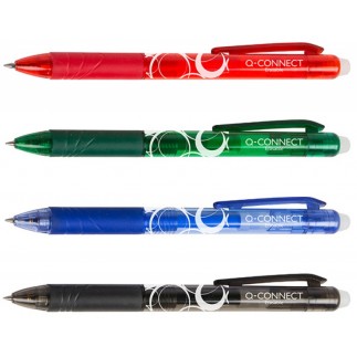 Długopis automatyczny q-connect , 1,0mm, wymazywalny, czarny