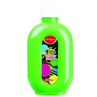 Farba plakatowa keyroad, fluorescencyjna, 300ml, butelka, neonowa zielona